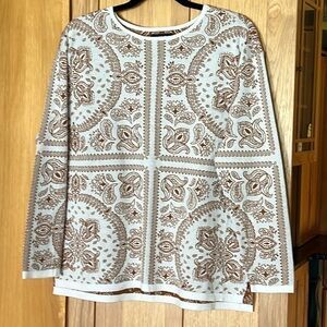 LANDS’ END cotton lightweight boxy sweater size M EUC